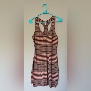 Xhilaration Salmon and Gray Body-con Midi Razor Back Dress Size Small